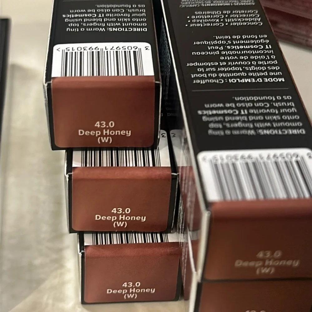 🆕 IT BYE BYE UNDER EYE FULL COVERAGE WATERPROOF CONCEALER 43.0 DEEP HONEY NIB